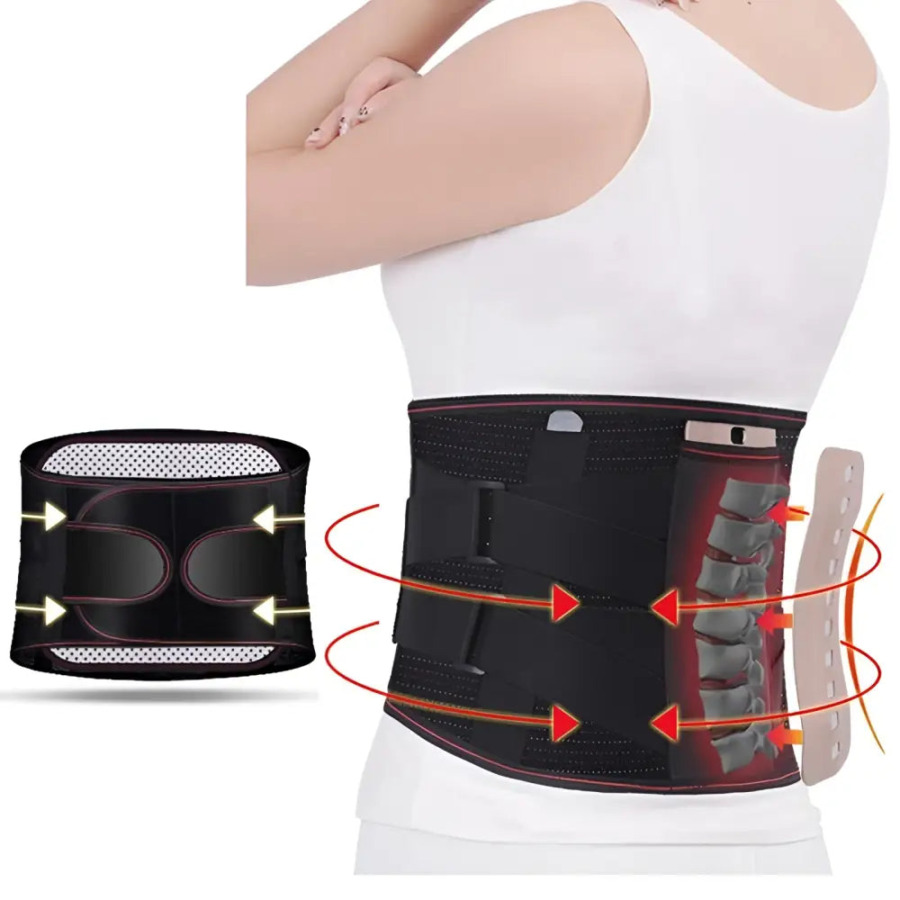 Chauffant et Magnétique, Ceinture de Soutien Lombaire Redresse Dos