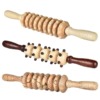 Rouleau en bois pour masser le dos avec poignées