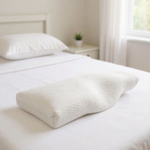 Un coussin ergonomique pour le cou, parfait pour ton lit dans la chambre. Un coussin ergonomique pour le cou, parfait pour ton lit dans la chambre.