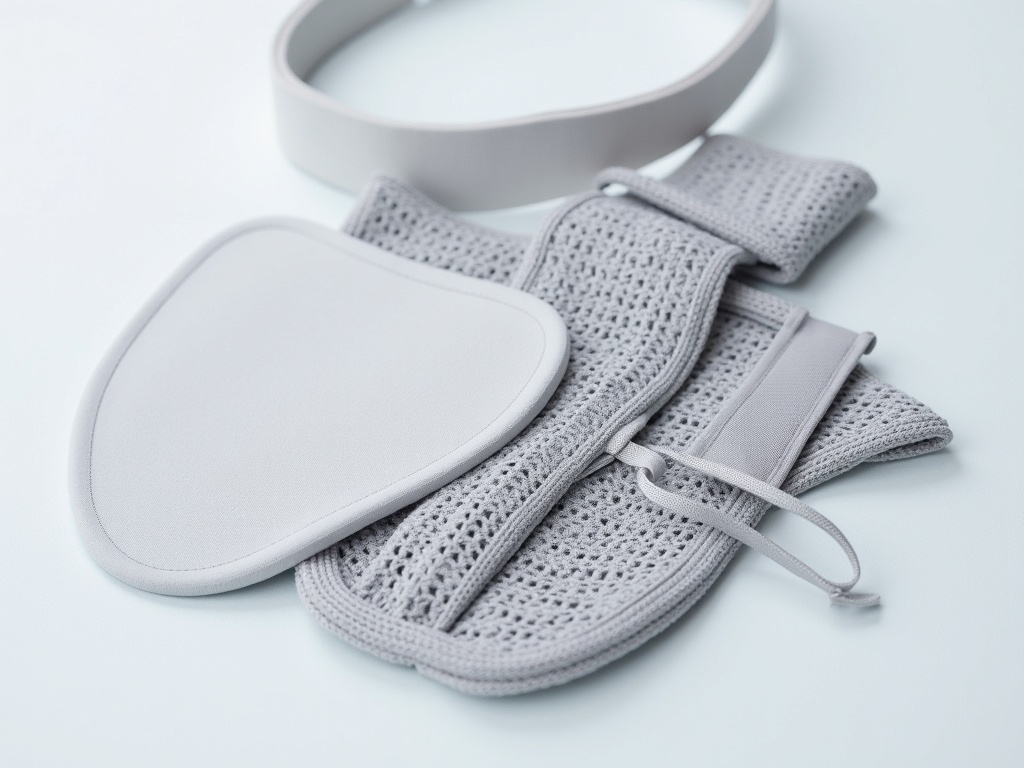 Matériaux utilisés pour la fabrication des correcteurs de posture : néoprène perforé et bande élastique