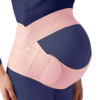 Une femme enceinte portant une ceinture de soutien Une femme enceinte portant une ceinture de soutien