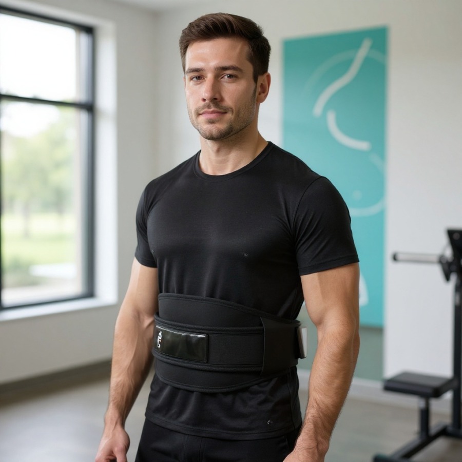 Ceinture Lombaire pour la Salle de Sport, portée sur la zone lombaire