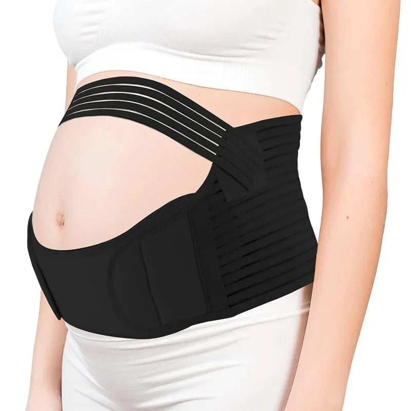 Ceinture de grossesse réglable en noir Ceinture de grossesse réglable en noir