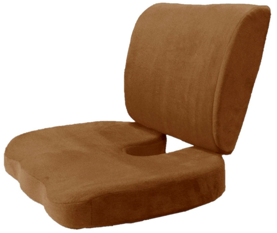 Ensemble de coussins orthopédiques brun pour s'asseoir Ensemble de coussins orthopédiques brun pour s'asseoir