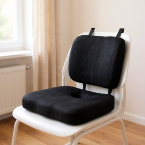 Ensemble : coussin de siège et soutien lombaire pour chaise Ensemble : coussin de siège et soutien lombaire pour chaise