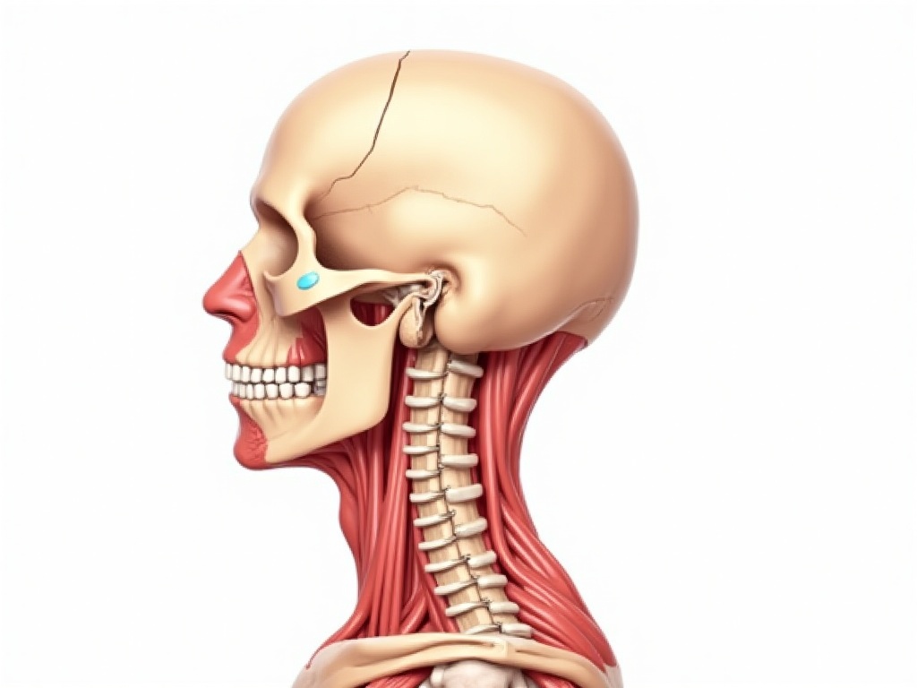 Anatomie des muscles du cou et de la colonne cervicale - schéma latéral