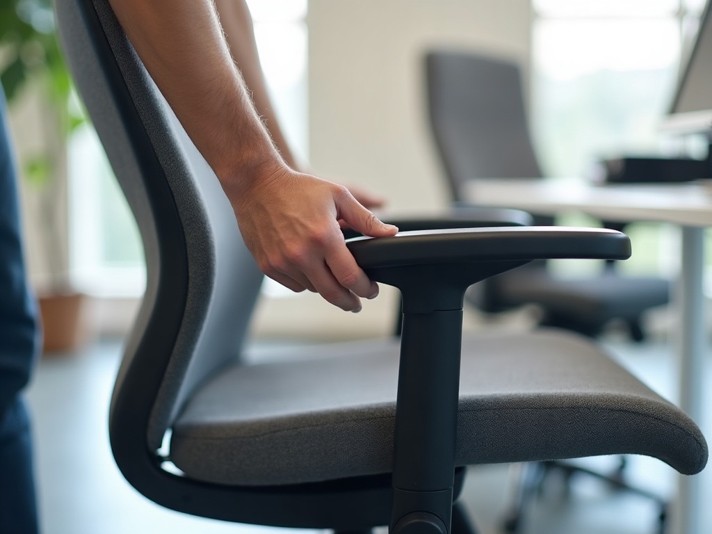 Réglage du soutien lombaire sur un fauteuil de bureau