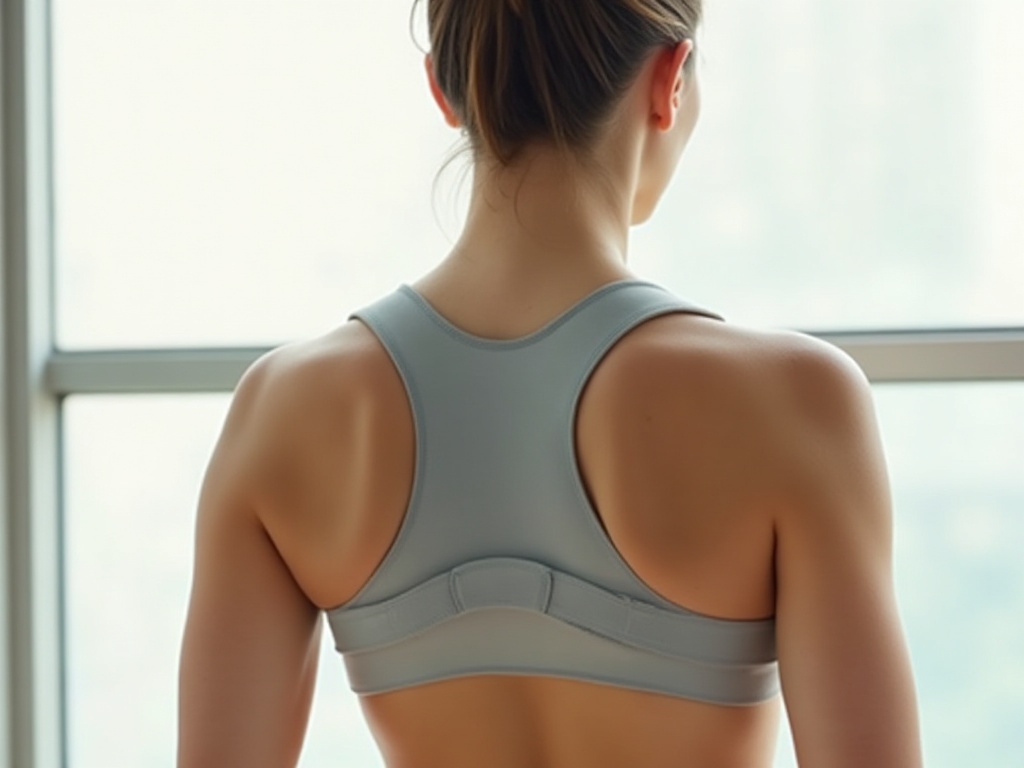Correcteur de posture sur le dos, vue arrière de l’accessoire postural