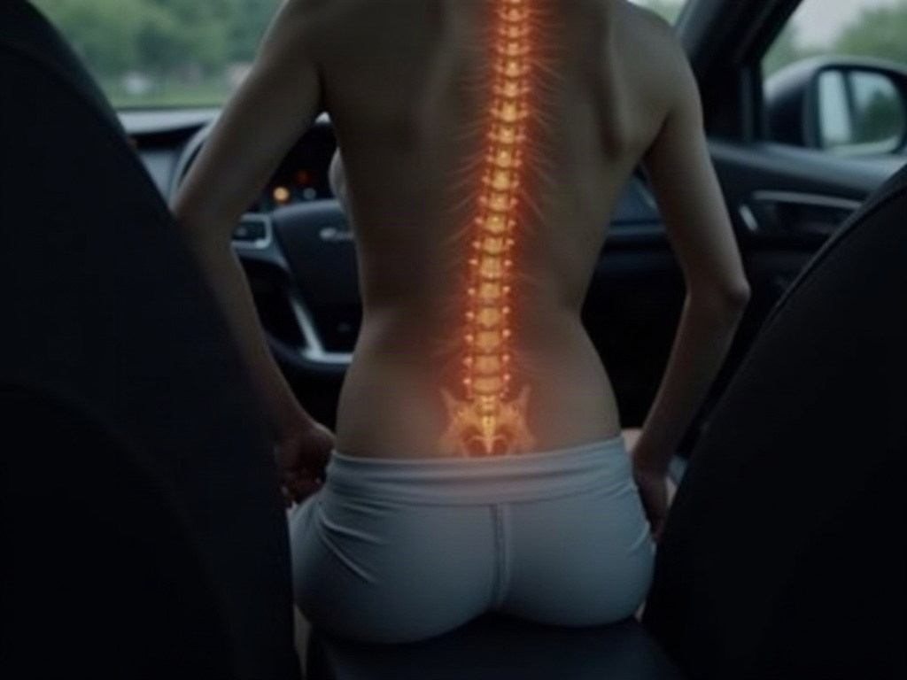 Mauvais angle lombaire en position assise dans un siège auto