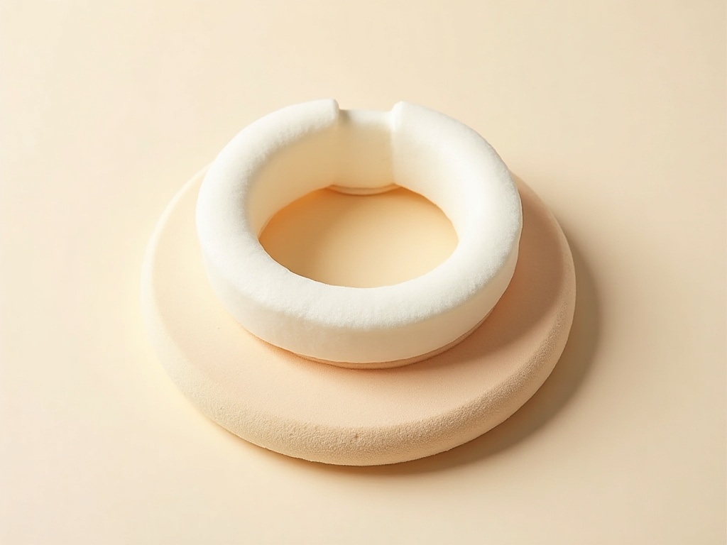 Structure d'un collier cervical souple - vue en coupe du matériau en mousse