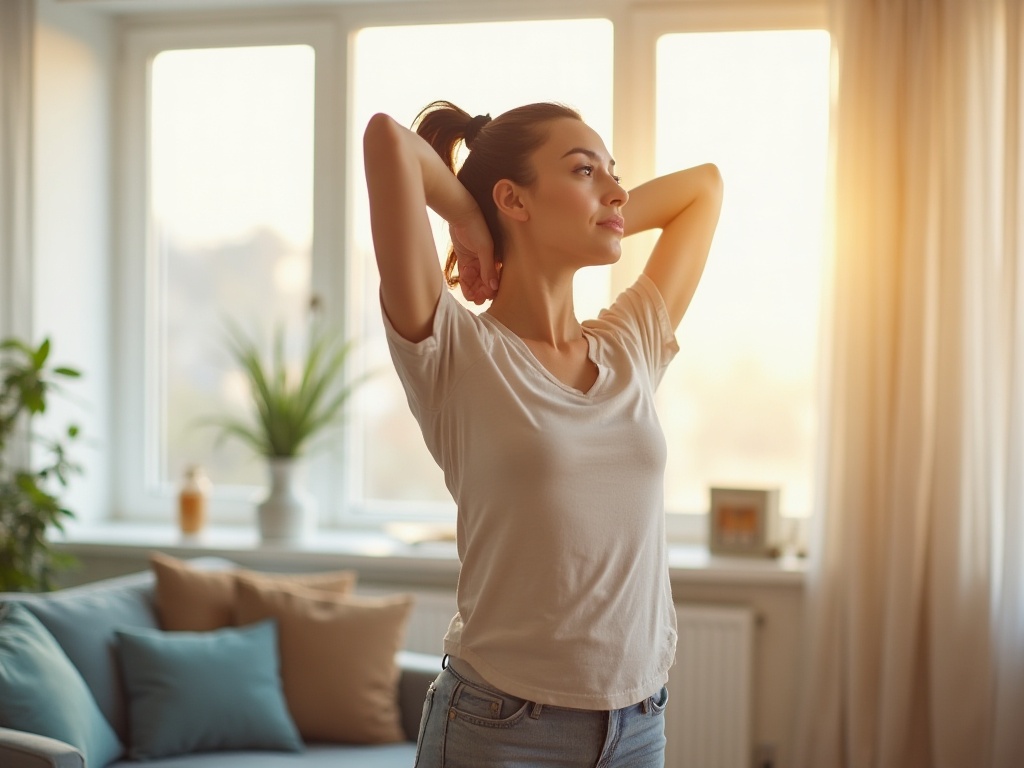 Exercices d'étirement pour la nuque raide le matin