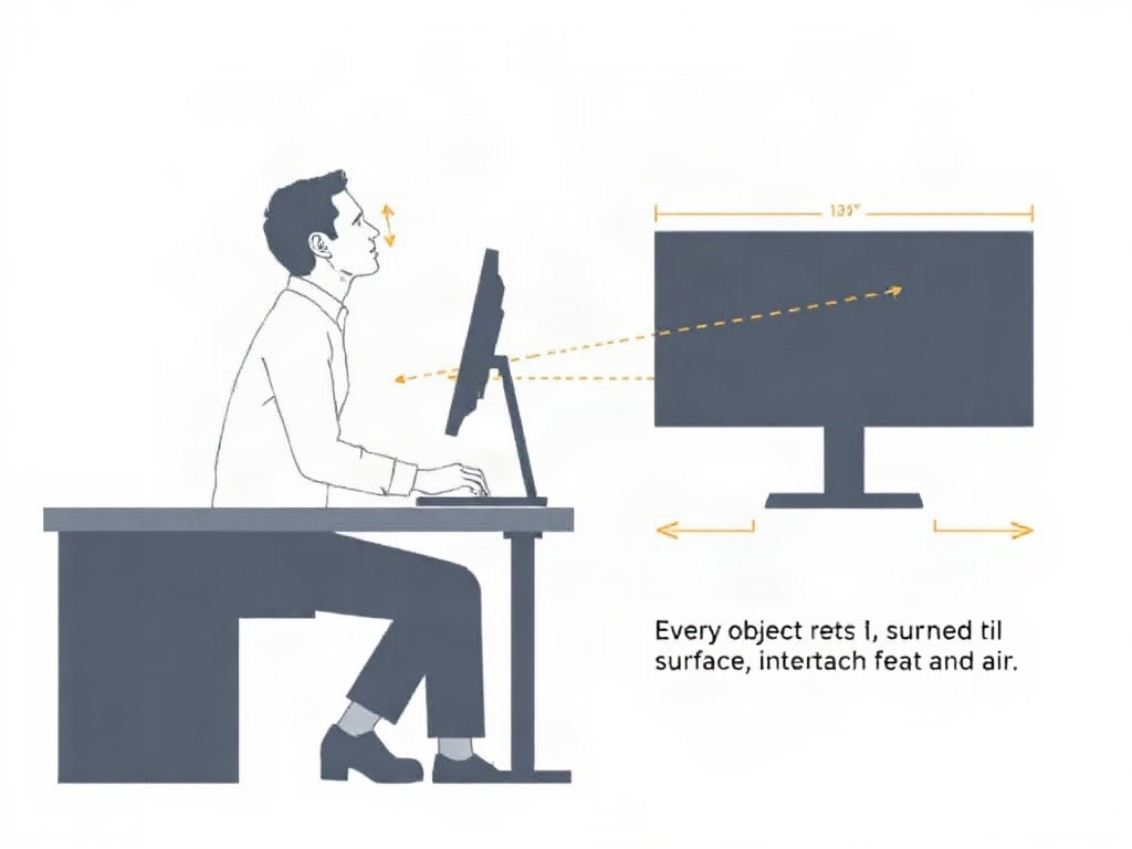 Alignement correct du cou et de la tête face à un écran de bureau