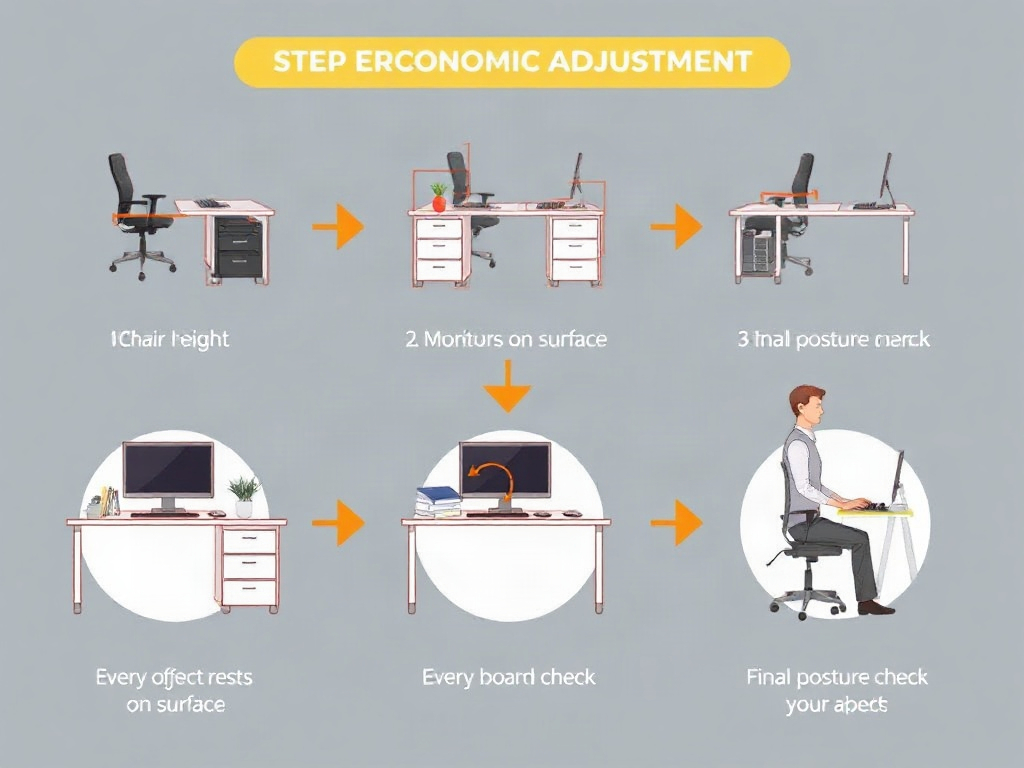 Étapes d'aménagement ergonomique d'un poste de travail