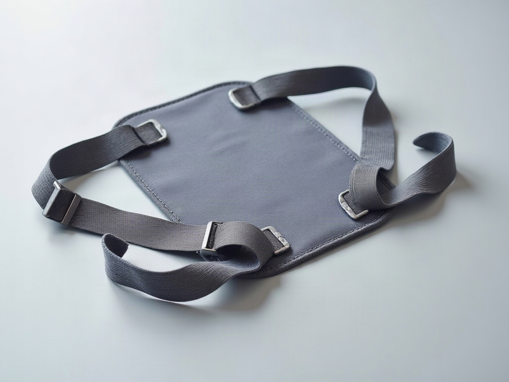 Correcteur de posture classique à bretelles réglables sur fond gris clair