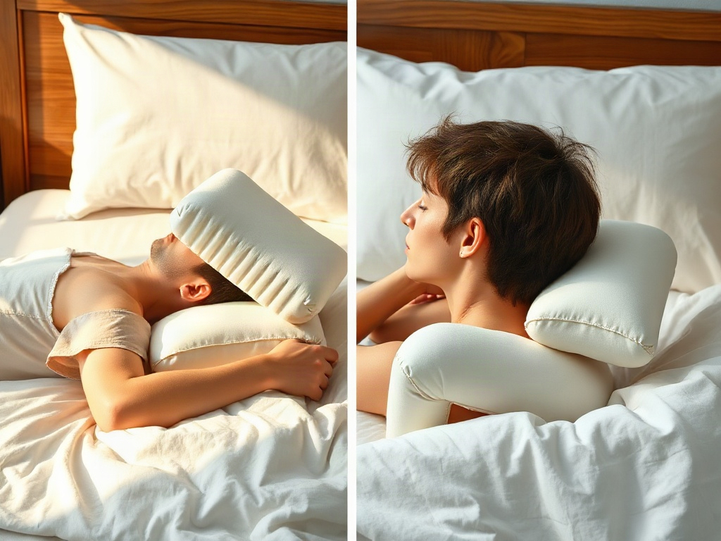 Même coussin mémoire qui s'adapte à différentes positions de sommeil (côté et sur le dos)